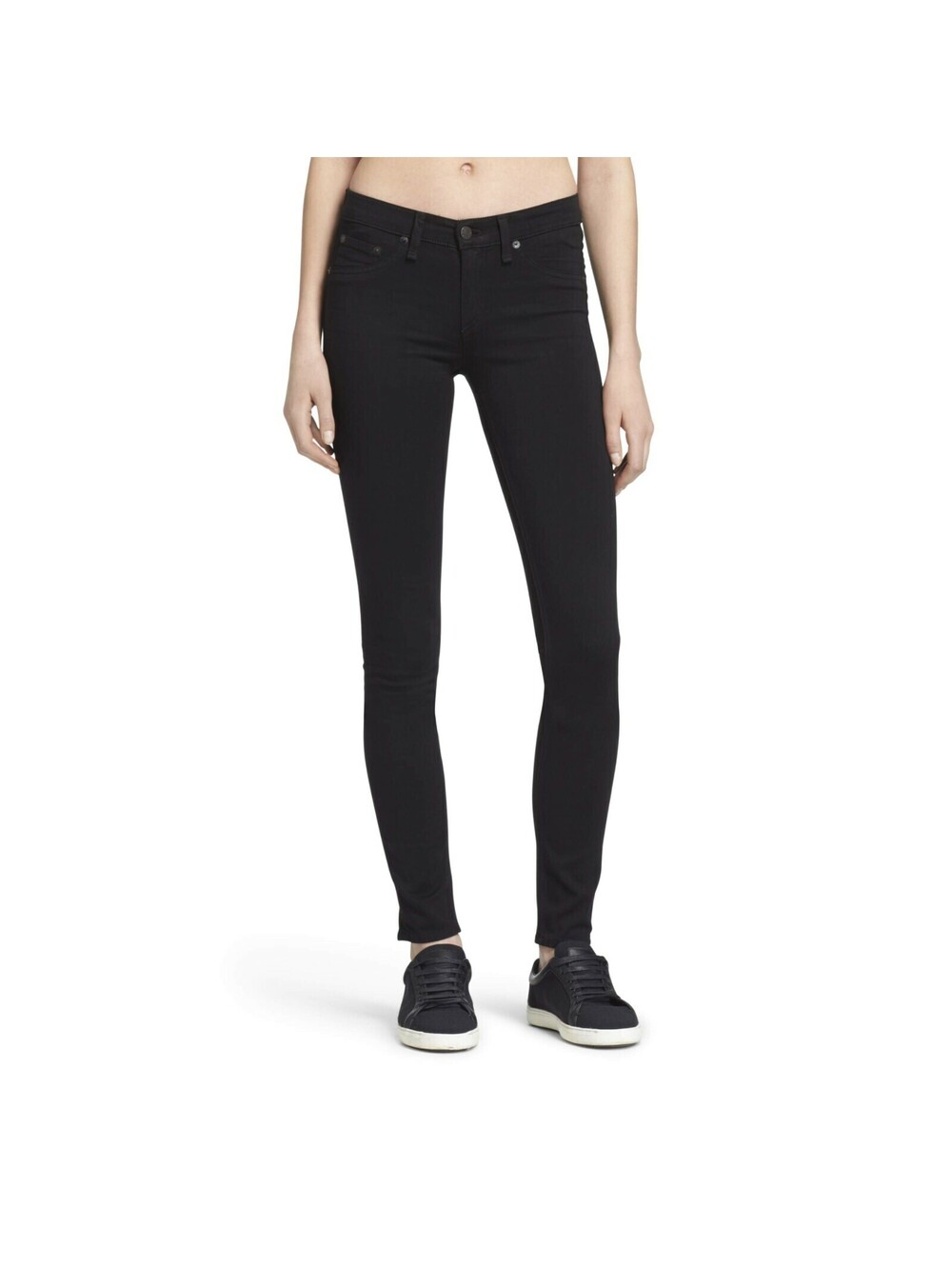 rag & bone Black Plush Midrise Soft Twill Legging Skinny Jeans 28